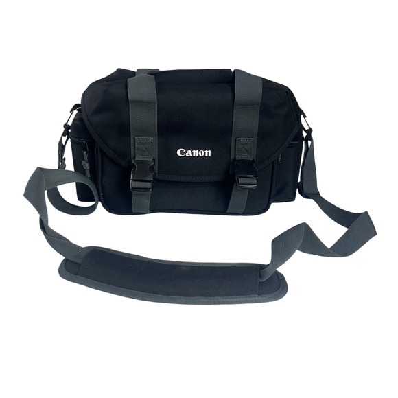 Canon Other - Canon Camera Bag Unisex OS Black Canvas Messenger Shoulder Strap Padded